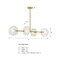 Designers Fountain Sky Fall 60 Watt 4-Light Brushed Gold Contemporary Island Light with Etched Fluted Glass Shades D311C-IS-BG - alternate 9